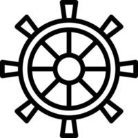 Rudder Line Icon vector