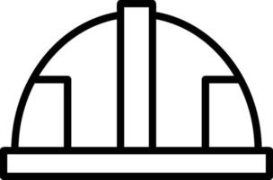 Helmet Line Icon vector
