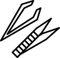 Forceps Line Icon vector