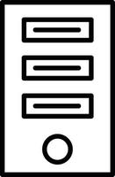 Tower Computer Line Icon vector
