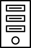 Tower Computer Line Icon vector