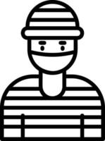 Robber Line Icon vector