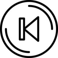 Previous Line Icon vector