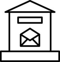 Letter Box Line Icon vector