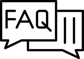 Faq Line Icon vector