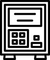 Atm Line Icon vector