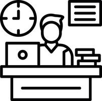 Office TIme Line Icon vector