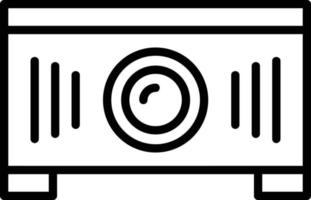 icono de línea de proyector vector