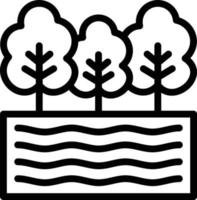 Lake Line Icon vector