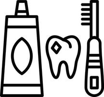 icono de línea de higiene dental vector