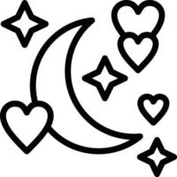 Honeymoon Line Icon vector