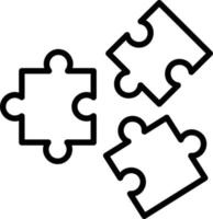 Puzzle Line Icon vector