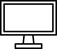 icono de línea de pantalla de monitor vector