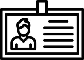 Id Card Line Icon vector