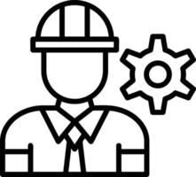 Engineer Line Icon vector