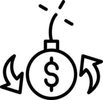 Debt Line Icon vector