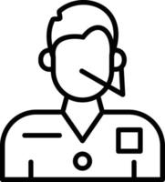 Customer Service Line Icon vector