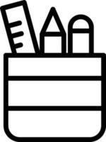 Pencil Case Line Icon vector