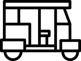 Rickshaw Line Icon vector