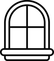 WIndow Line Icon vector