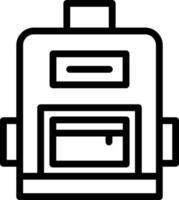 Backpack Line Icon vector