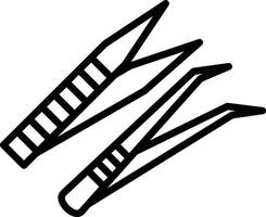 Tweezers Line Icon vector