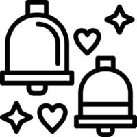 Wedding Bells Line Icon vector