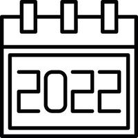 Year Line Icon vector