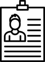 Identification Line Icon vector