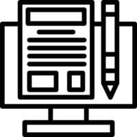 Making Blog Line Icon vector