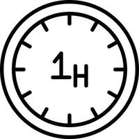 Hour Line Icon vector