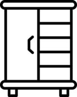 Cupboard Line Icon vector