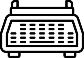 Typewriter Line Icon vector