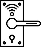 Smart Lock Line Icon vector
