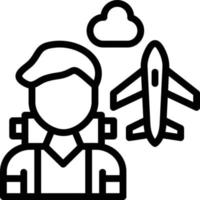 Traveler Line Icon vector