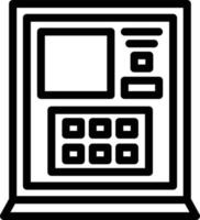 Atm Line Icon vector