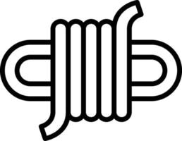 Rope Line Icon vector