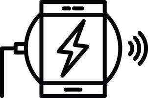 Wireless CHarger Line Icon vector