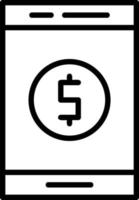 Online Money Line Icon vector