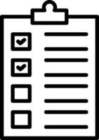 Tasks Line Icon vector