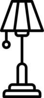 Floor Lamp Line Icon vector