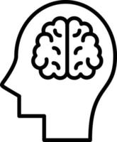 Brain Line Icon vector