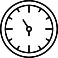 icono de línea de reloj vector