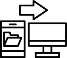 Data Transfer Line Icon vector