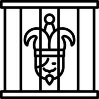 Jail Line Icon vector