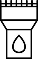 icono de línea de torre de agua vector