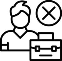 Unemployed Line Icon vector