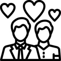 Relationship Line Icon vector