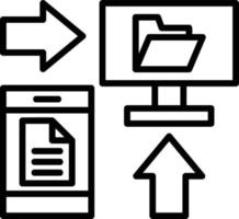 icono de línea de transferencia vector