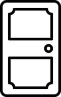 Door Line Icon vector